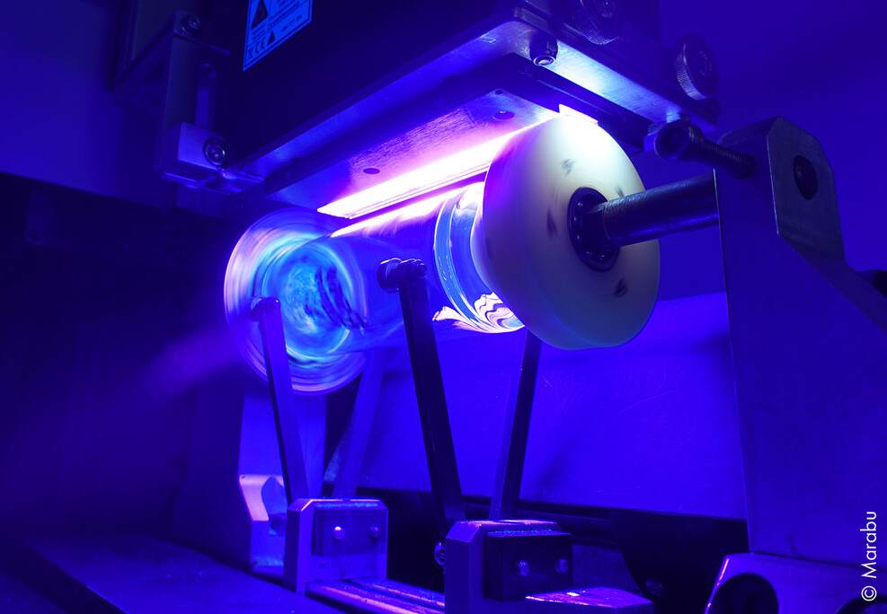 Image shows the application of UV and LED curing digital inks.